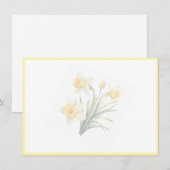Correspondance Carte de note plate Daffodils (Devant / Derrière)