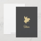 Correspondance Carte de note plate de Flying Pig Believe (Devant / Derrière)
