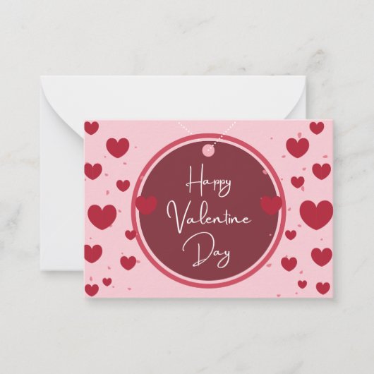 Correspondance Carte de note plate de la Saint-Valentin (Devant)