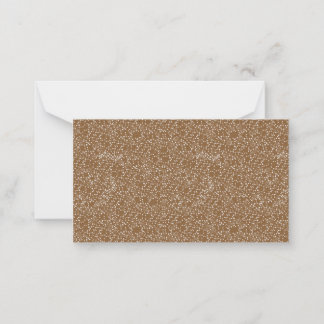 Correspondance Carte de note plate en damas or