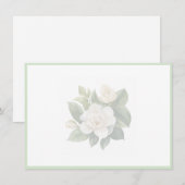 Correspondance Carte de note plate florale (Devant / Derrière)