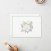 Correspondance Carte de note plate florale (Devant/Arrière en situation)