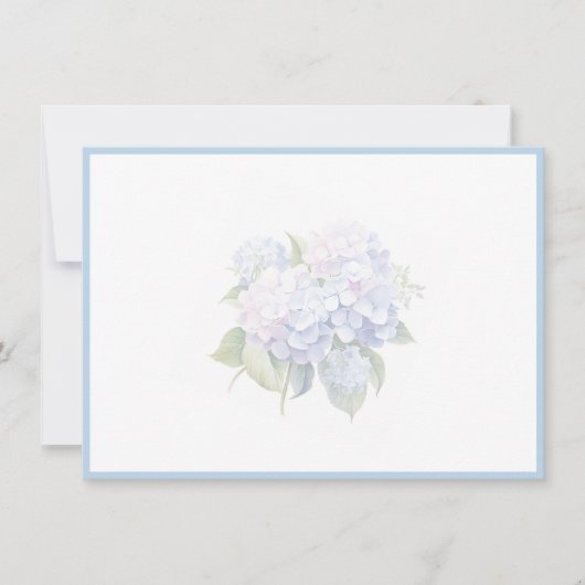 Correspondance Carte de note plate Hydrangea (Devant)