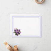 Correspondance Carte de note plate - Lilas (Devant/Arrière en situation)