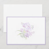Correspondance Carte de note plate Orchidées (Devant / Derrière)