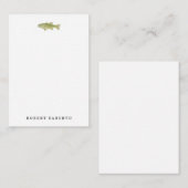 Correspondance Carte de note plate Poisson (Devant / Derrière)