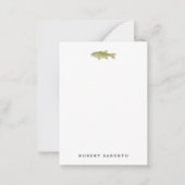 Correspondance Carte de note plate Poisson (Devant)