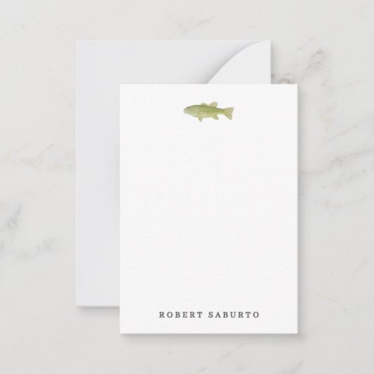 Correspondance Carte de note plate Poisson (Devant)