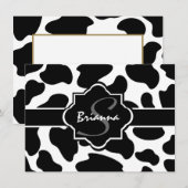 Correspondance Carte de note plate pour l'impression de vache (Devant / Derrière)