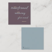 Correspondance Carte de note plate Romains 12:2 (Devant / Derrière)