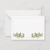Correspondance Carte de note plate SAGE 3,5x2,5 / horizontale (Dos)