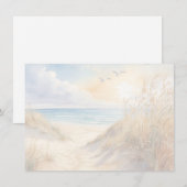 Correspondance Carte de note plate scène de plage (Devant / Derrière)
