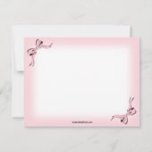 Correspondance Carte de note pour bébé rose doux (Dos)