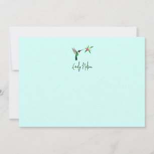 Correspondance Carte de note pour colibri à queue large personnal