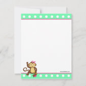 Correspondance Carte de note pour petite fille mignonne (Dos)