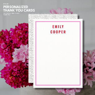 Correspondance Carte de note pourpre tendance avec Pois minuscule