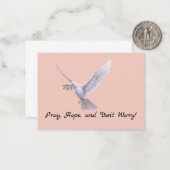 Correspondance Carte de note Pray and Hope (Devant/Arrière en situation)