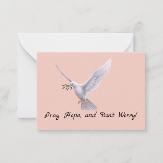 Correspondance Carte de note Pray and Hope (Devant)