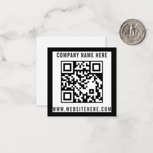 Correspondance Carte de note professionnelle à QR code modifiable (Devant/Arrière en situation)