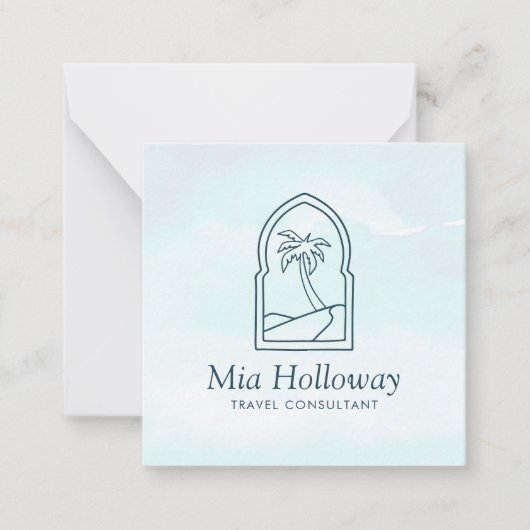 Correspondance Carte de note professionnelle Boho Minimal Palm Tr (Devant)