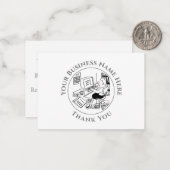 Correspondance Carte de note Remerciements du support Office (Devant/Arrière en situation)