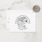 Correspondance Carte de note Remerciements du toit (Devant/Arrière en situation)