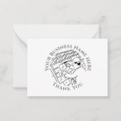 Correspondance Carte de note Remerciements du toit (Devant)