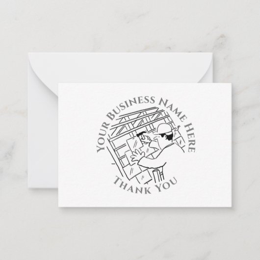 Correspondance Carte de note Remerciements du toit (Devant)