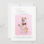 Correspondance Carte de note Remerciements Pet Memorial (Devant)