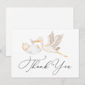 Correspondance Carte de note Remerciements pour bébé (Devant / Derrière)