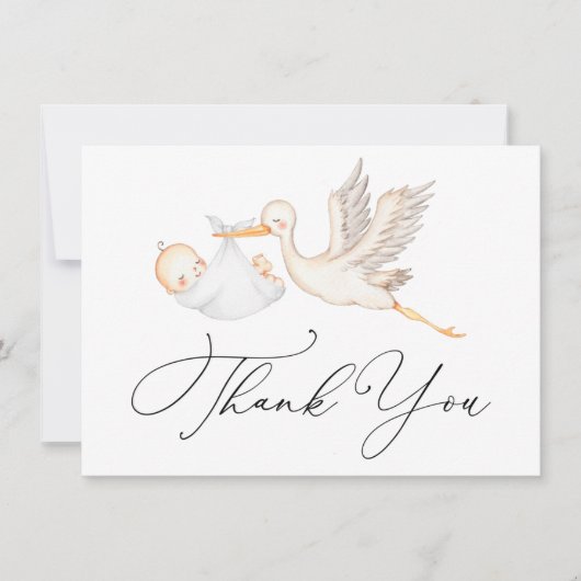 Correspondance Carte de note Remerciements pour bébé (Devant)