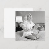 Correspondance Carte de note Retro "Relaxing on the Bed" (Devant / Derrière)