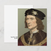 Correspondance Carte de note Richard III (Devant / Derrière)