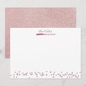 Correspondance Carte de note rose Gold (Devant / Derrière)