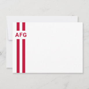 Correspondance Carte de note rouge et blanche de la bande de prép
