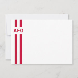 Correspondance Carte de note rouge et blanche de la bande de prép