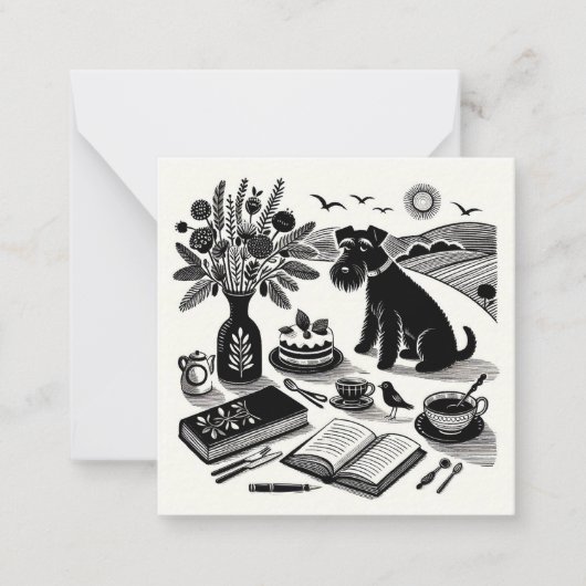 Correspondance Carte de note Schnauzer Small (Devant)