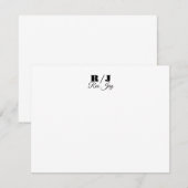 Correspondance Carte de note simple (Devant / Derrière)