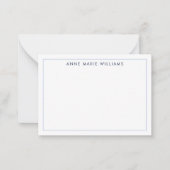 Correspondance Carte de note simple avec bordure bleue (Devant)