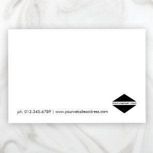 Correspondance Carte de note simple et élégante du logo personnal