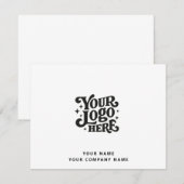 Correspondance Carte de note simple logo (Devant / Derrière)