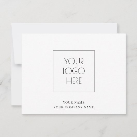 Correspondance Carte de note simple Logo (Devant)