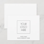 Correspondance Carte de note simple Logo (Devant / Derrière)