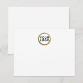 Correspondance Carte de note simple Logo personnalisée (Devant / Derrière)