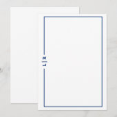 Correspondance Carte de note simple monogramme #1 à plat (Devant / Derrière)