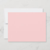 Correspondance Carte de note simple rose mignonne pour enfants (Dos)