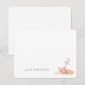 Correspondance Carte de note Starfish pour Ancres nautiques perso (Devant / Derrière)