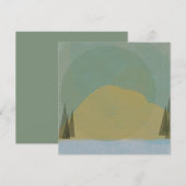 Correspondance Carte de note Style Riso Mountainscape (Devant / Derrière)