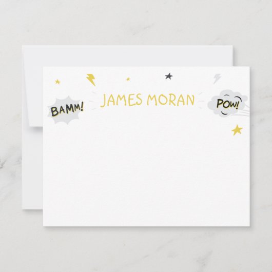 Correspondance Carte de note super-héros pour enfants (Devant)