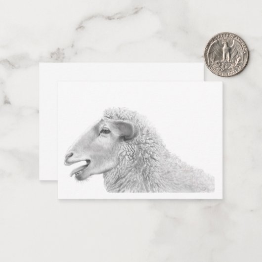 Correspondance Carte de note sur l'agneau mignon (Devant/Arrière en situation)